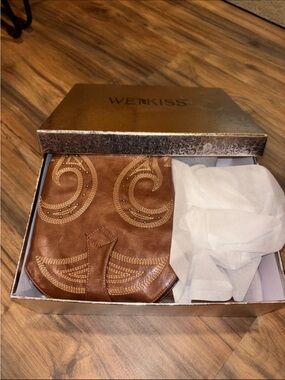 WETKISS Brown Bedazzled Boots